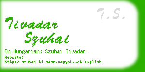 tivadar szuhai business card